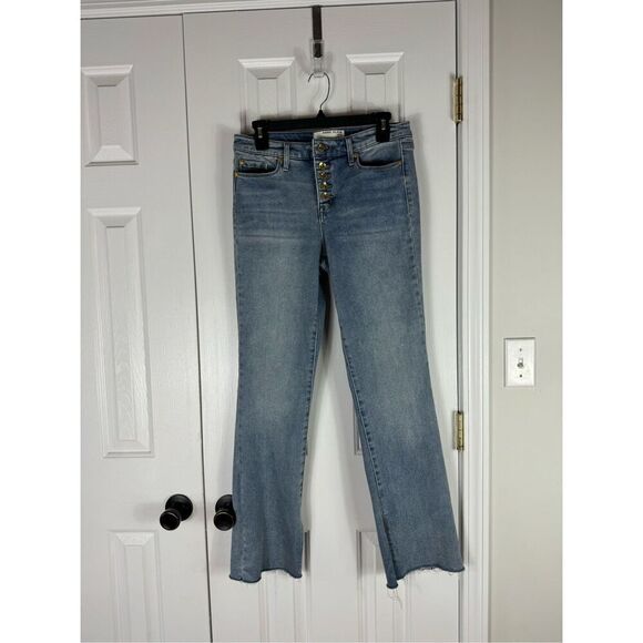 Anne Klein Womens Split Hem Bootcut Jeans Size 10 - Picture 1 of 6